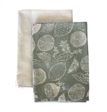 Load image into Gallery viewer, Lemon Marmalade Tea Towel - Sage (2pk)