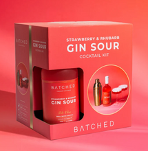 Load image into Gallery viewer, Batched Strawberry & Rhubarb Gin Sour Cocktail Kit