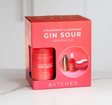 Load image into Gallery viewer, Batched Strawberry & Rhubarb Gin Sour Cocktail Kit