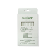 Load image into Gallery viewer, Cocktail Glass Drinking Straws - Transparent