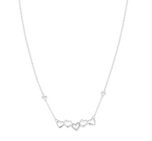 Load image into Gallery viewer, Love Goes Round Heart Bar Necklace
