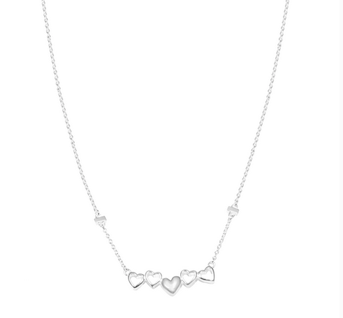 Love Goes Round Heart Bar Necklace