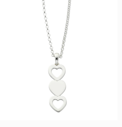 Love Goes Round Heart in a Line Necklace