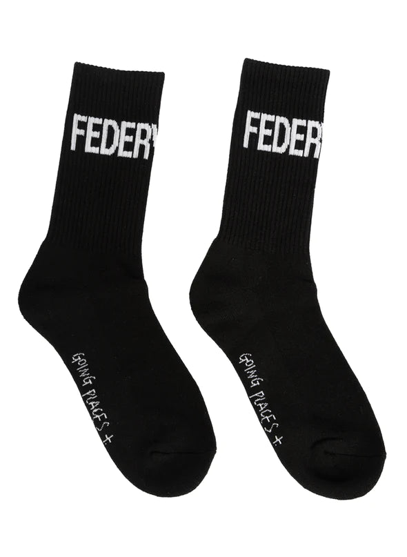 Federation Logo Socks Black 2PK