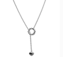 Load image into Gallery viewer, Love Goes Round Circle of Hearts Lariat Necklace
