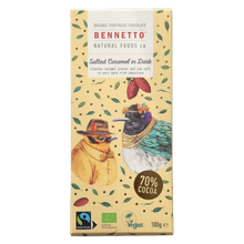 Load image into Gallery viewer, Bennetto Chocolate Salted Caramel in Dark 100g
