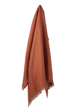 Load image into Gallery viewer, Linen Throw // Terracotta

