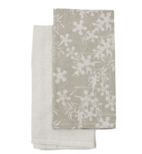 Load image into Gallery viewer, Myrtle Tea Towel Pack 2pk Sage
