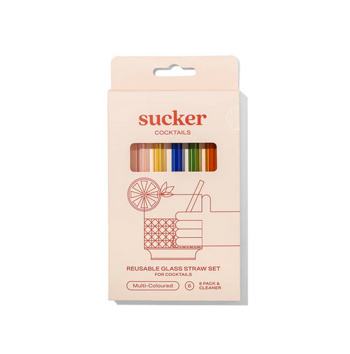 Cocktail Glass Drinking Straws - Multi-colour