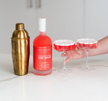 Load image into Gallery viewer, Batched Strawberry &amp; Rhubarb Gin Sour Cocktail Kit
