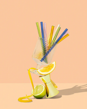 Load image into Gallery viewer, Cocktail Glass Drinking Straws - Multi-colour
