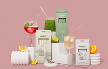 Load image into Gallery viewer, Cocktail Glass Drinking Straws - Transparent
