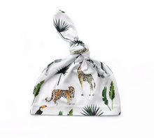 Load image into Gallery viewer, Baby Stretchy Swaddle &amp; Beanie Set | Safari
